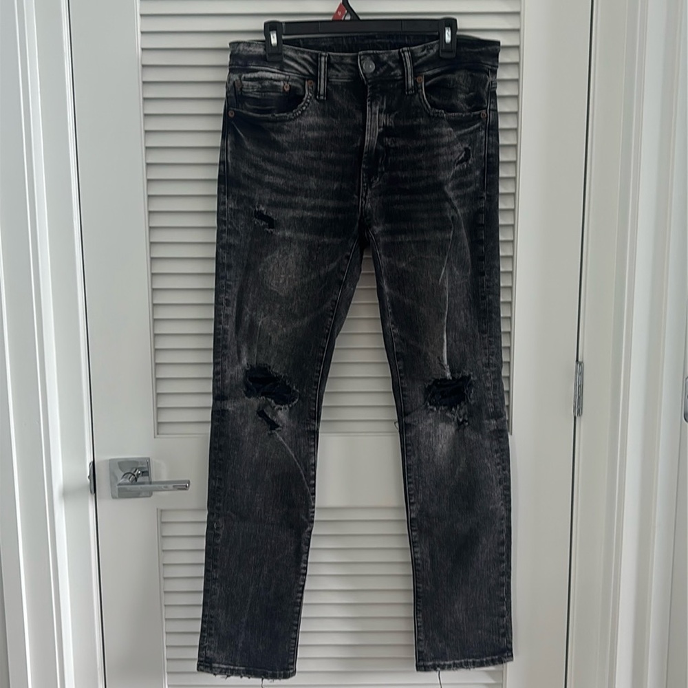 American Eagle Washed Black Jeans